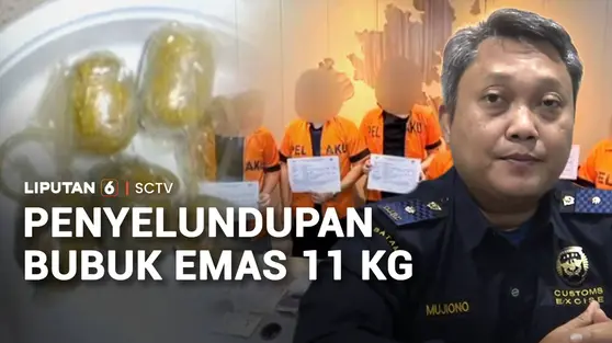 Penyelundupan Bubuk Emas 11 Kilogram ke Singapura Digagalkan!