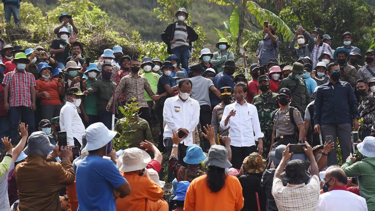 Presiden Jokowi tanam pohon di Desa Simangulampe Humbahas