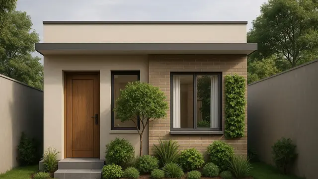 7 Gambar Rumah Sederhana 6x12 Atap Datar, Desain Modern dan Hemat Lahan