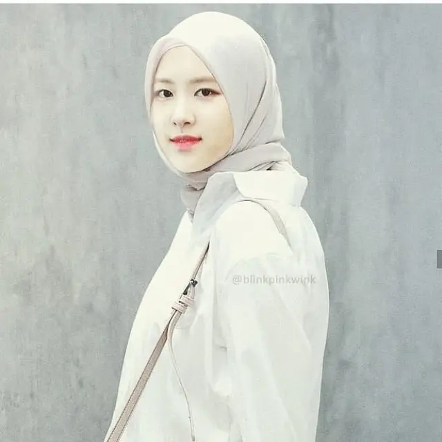 6 Editan Foto Rose Blackpink Pakai Hijab, Fans Senyum Lebar