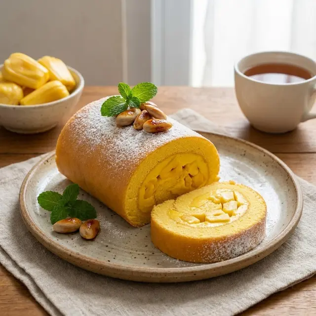 Ilustrasi Ide Jualan Nangka Roll Cake