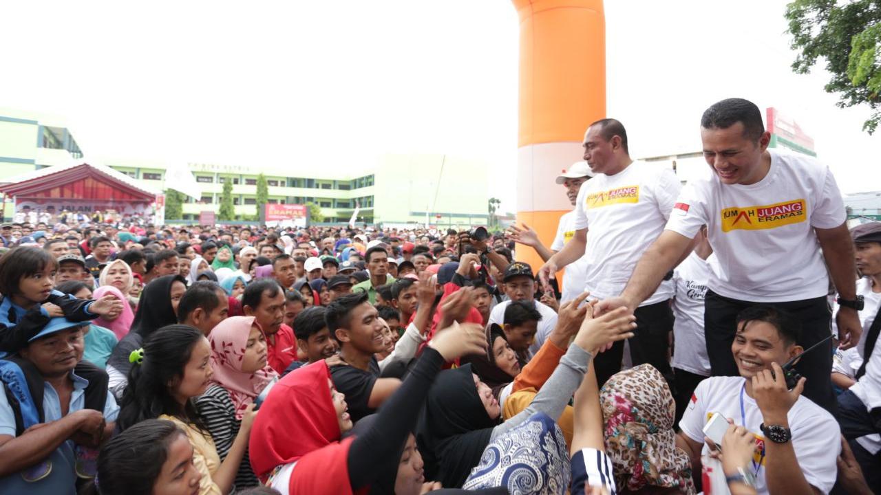 Pasangan Cagub dan Cawagub Sumut Edy Rahmayadi-Ijeck