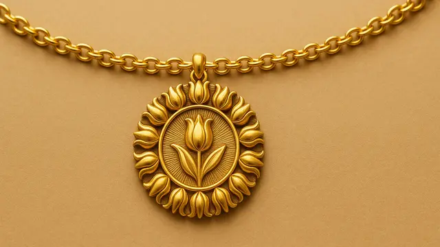 Kalung Model Bunga 10 Gram/Ilustrasi gambar oleh AI