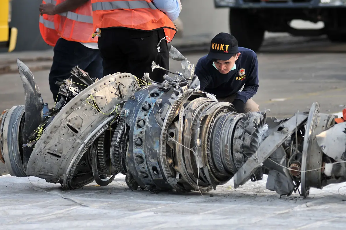 Penampakan Mesin Turbin Pesawat Lion Air JT 610