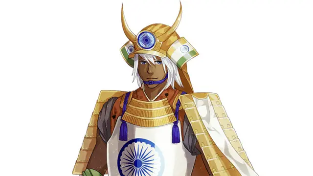 Karakter anime untuk India bernama Khan sebagai salah peserta Olimpiade Tokyo 2020. Dok: world-flags.org