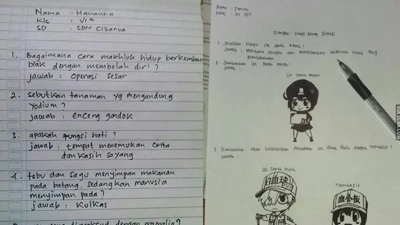 6 Jawaban Nyeleneh Murid saat Ulangan Pelajaran IPA Ini Kocak