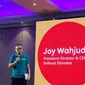 Presiden Direktur dan CEO Indosat Ooredoo Joy Wahjudi saat memaparkan rencana Indosat Ooredoo di tahun 2018. (Liputan6.com/ Agustin Setyo W)