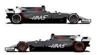 Jet darat baru Haas, lebih kelihatan (Foto: crash.net). 
