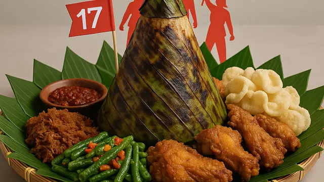 Ide Isi Tumpeng 17 Agustusan yang Unik dan Kreatif/Ilustrasi AI