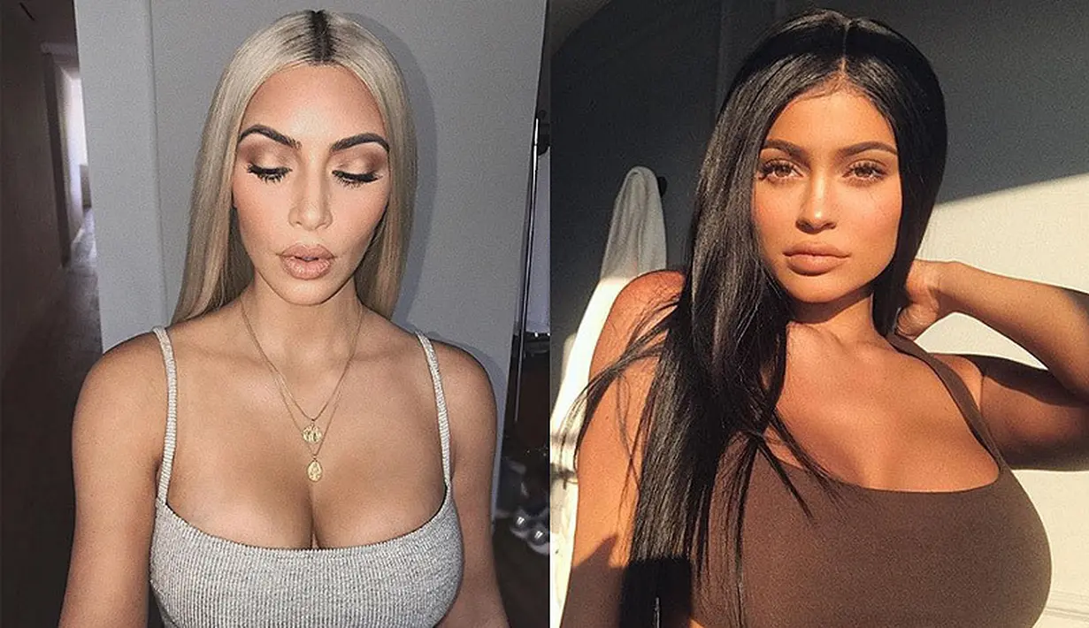 Seorang sumber mengatakan bahwa Kim selalu berpikir bahwa ia adalah orang yang akan mendapatkan milyaran dolar pertama dalam keluarganya. (instagram/kimkardashian - instargram/kyliejenner)