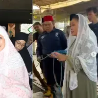 Titiek Soeharto konsisten pakai outfit hijau sage di momen Idul Adha (@titieksoeharto)