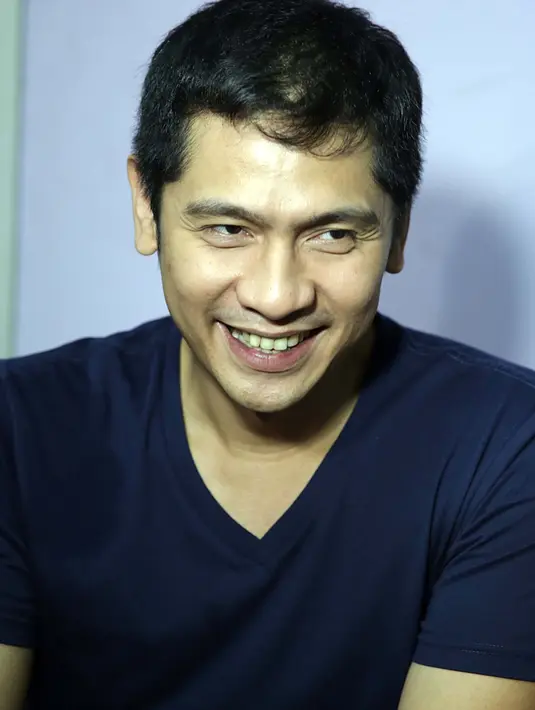 "Kelihatan bakat dari ibunya mungkin. Bakat akting. Pura-pura batuk, pura-pura tidur kalau ‎disuruh mandi," ujar Adi Nugroho di kawasan Tendean, Jakarta Selatan, Jumat (16/9). (Deki Prayoga/Bintang.com)