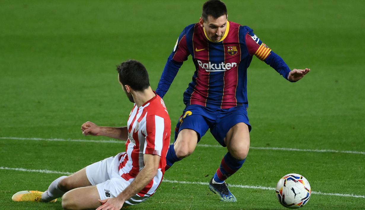 Barcelona menjamu Athletic Bilbao di Camp Nou dengan ambisi mengejar Atletico Madrid di puncak klasemen Liga Spanyol. (Foto: AFP/Lluis Gene)