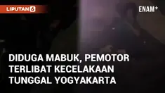 Terjadi kecelakaan tunggal di Jalan Gejayan, Yogyakarta. Pengendara motor diduga dalam keadaan mabuk
