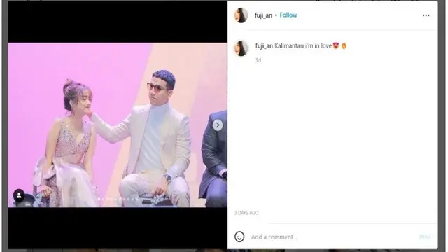 Anggunnya Fuji, Tante Gala Sky saat Hadiri Gathering Produk Kecantikan.