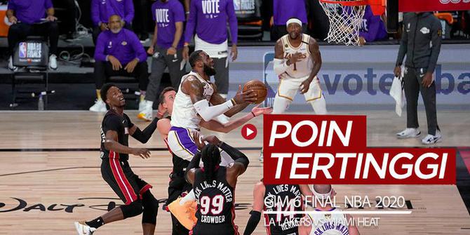 VIDEO: Para Pencetak Poin Tertinggi di Gim 6 Final NBA, LA Lakers 106-93 Miami Heat