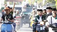 Kader PKB Pamekasan konvoi motor tanpa helm menuju kantor KPU. ©2023 Merdeka.com/Instagram We Care Jatim