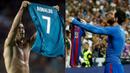 Kaleidoskop Bola.com 2017 : Persaingan Lionel Messi dan Cristiano Ronaldo. (AFP/Oscar Del Pozo/Stringer)
