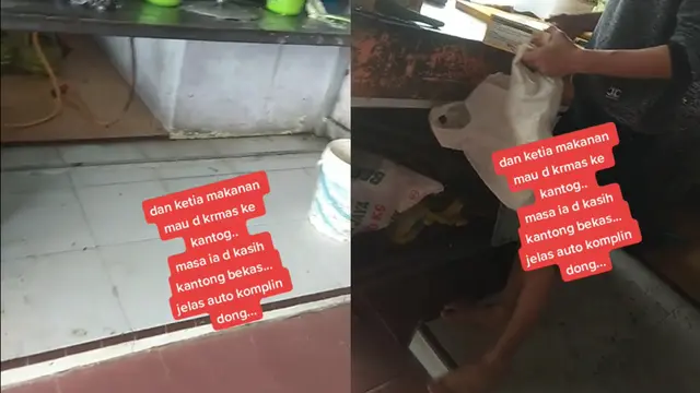 Pengendara ojol merekam kondisi tempat makan yang memprihatinkan dan kotor