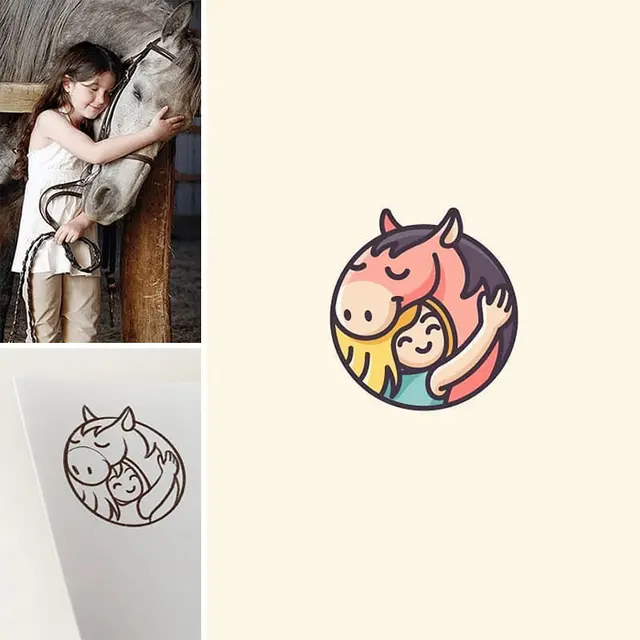 6 Ilustrasi Logo Terinspirasi dari Aktivitas Manusia Ini Hasilnya Bikin Gemas