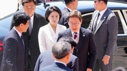 Mantan buruh dan Gubernur Gyeonggi, Lee Jae-myung terpilih sebagai Presiden Baru Korea Selatan usai memenangi pemilu Korea Selatan yang dilaksanakan pada 3 Juni 2025. (Lee Jin-man/POOL/AFP)