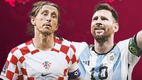 Piala Dunia 2022 - Head to Head Luka Modric Vs Lionel Messi (Bola.com/Bayu Kurniawan Santoso)