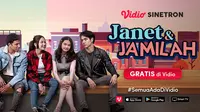 Vidio Sinetron Janet & Jamilah dapat disaksikan setiap hari pukul 20.00 WIB di aplikasi Vidio. (Dok. Vidio)