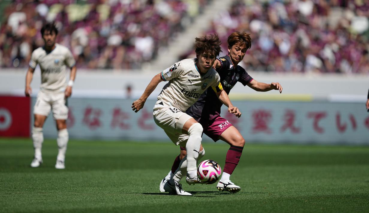 Dalam lima pertemuan terakhir, baik Vissel kobe maupun Kawasaki Frontale sama-sama meraih dua kemenangan dan satu laga lainnya berakhir imbang. (J.LEAGUE)