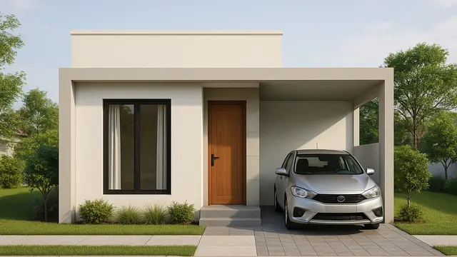 7 Gambar Rumah Sederhana 6x12 Atap Datar, Desain Modern dan Hemat Lahan