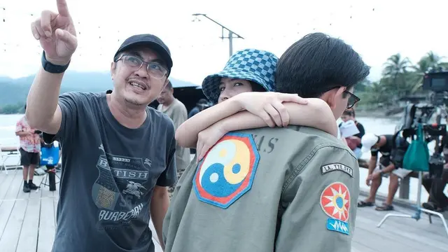iSandrinna Michelle dan Rey Bong saat syuting DJS The Movie: Biarkan Aku Menari (Foto: Instagram/@indrayanto)