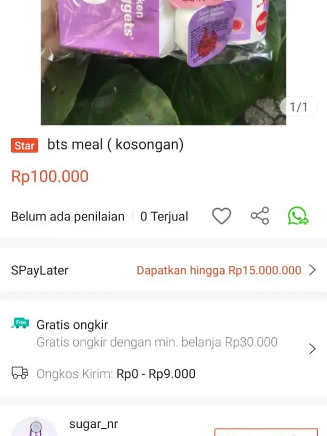 Viral Bungkus Kosong McD BTS Meal Dijual Online, Ada yang Harganya Ratusan Ribu. (Sumber: Twitter/txtdariolshop)