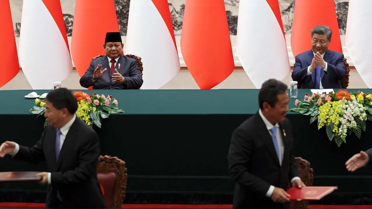Kedatangan Presiden RI Prabowo Subianto Disambut Hangat Presiden China Xi Jinping