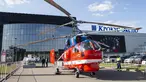 Sebuah helikopter Ka-32 terlihat di pameran industri helikopter internasional HeliRussia 2020 di Moskow, Rusia (16/9/2020). Pameran tersebut berlangsung di Moskow dari 15 hingga 17 September. (Xinhua/Alexander Zemlianichenko Jr)