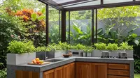 7 Inspirasi Rumah dengan Dapur Terbuka Gaya Tropis Terbaru 2025: Desain Modern Menyatu Alam
