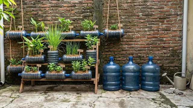 Cara Membuat Kebun Rempah dari Galon Bekas