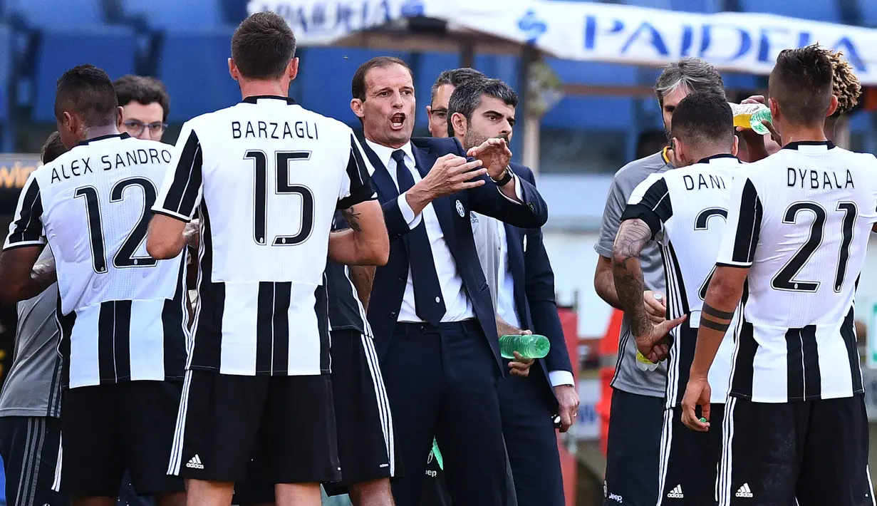 Allegri merupakan salah satu pelatih terbaik di Eropa. Pelatih berusia 52 tahun ini mampu menjaga timnya tetap hidup meskipun sempat pincang karena ditinggalkan pemain bintang. (AFP/Vincenzo Pinto)