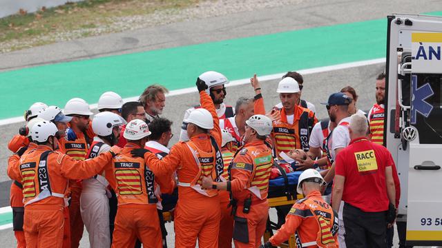 Foto: Kondisi Pecco Bagnaia Setelah Kakinya Terlindas di MotoGP Catalunya