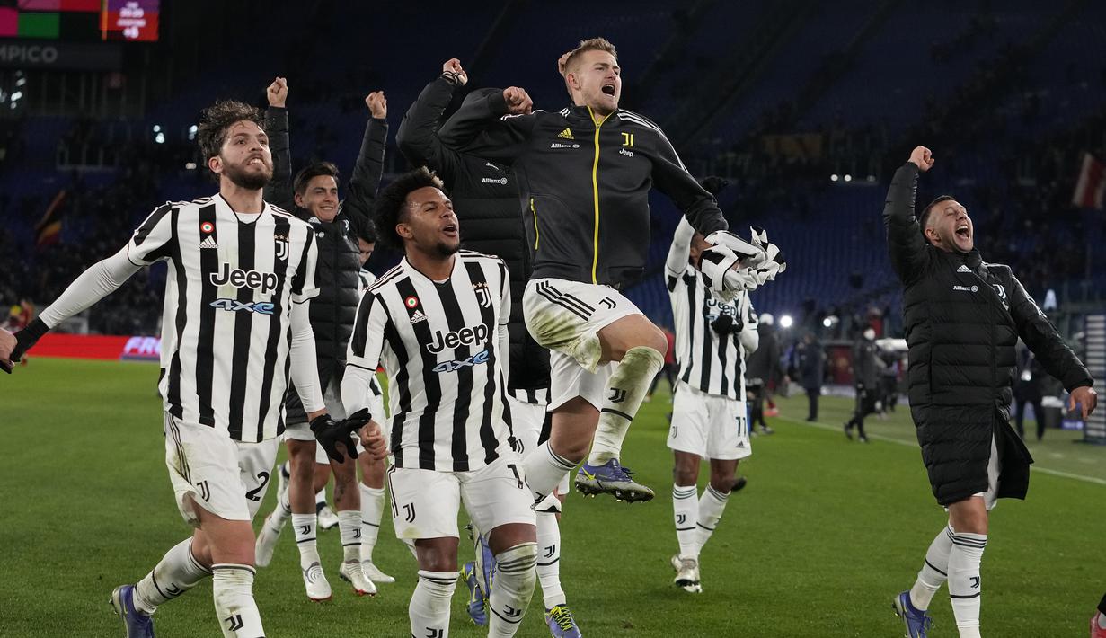 Skor 4-3 untuk kemenangan Juventus bertahan hingga laga usai. (AP/Alessandra Tarantino)