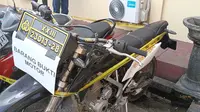 Motor Dinas Polres Serang di Maling Kawanan Curanmor. (Rabu, 09/04/2025). (Yandhi Deslatama/Liputan6.com).