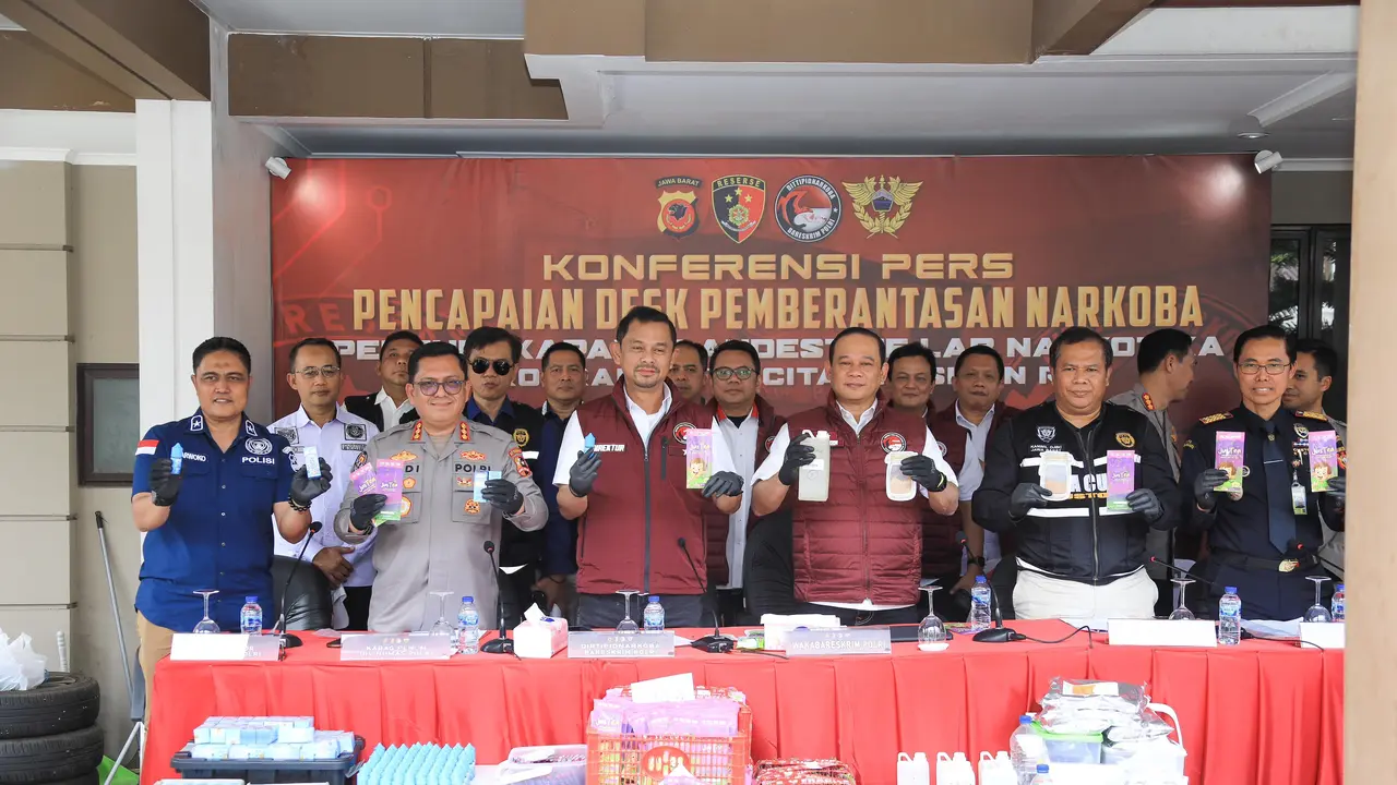 Bareskrim bersama dengan Polda Jawa Barat dan Bea Cukai, berhasil mengungkap jaringan narkoba internasional dalam sebuah operasi besar yang dinamakan Gain Operation (Istimewa)