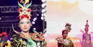 Anna Elrika, Product Manager Fabric Care PT WINGS Surya menyampaikan kali ini ada 8 variasi kostum kolaborasi SoKlin dengan JFC Global Indonesia menggunakan daur ulang kemasan SoKlin sebagai salah satu ornamen utama yang dipadukan dengan sentuhan ukiran, bulu enggang, dan berbagai jenis kain. [Credit: SoKlin]