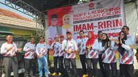 Soft launching deklarasi calon Wali dan Wakil Wali Kota Depok, Imam-Ririn di Situ Rawa Kalong, Cimanggis, Depok. (Liputan6.com/Dicky Agung Prihanto)