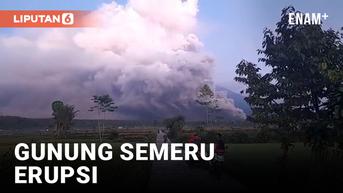 VIDEO: Gunung Semeru Erupsi, Status Siaga
