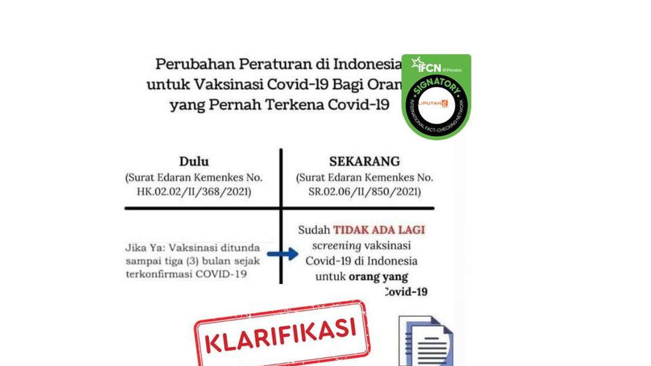 Cek Fakta vaksinasi penyintas covid-19