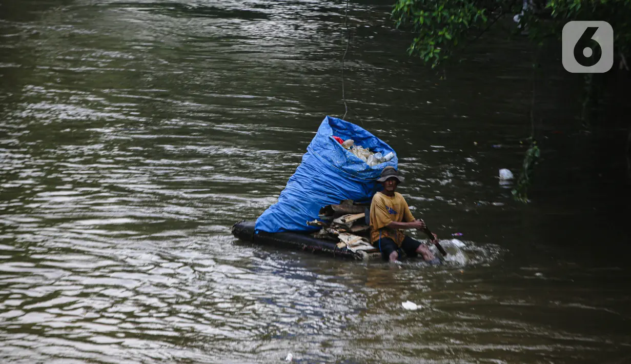 Menyebabkan penumpukan sampah serta pendangkalan dasar sungai yang cukup parah. (Liputan6.com/Faizal Fanani)