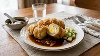 Cara Membuat Empek Empek Telur Tanpa Ikan. (AI Generated)