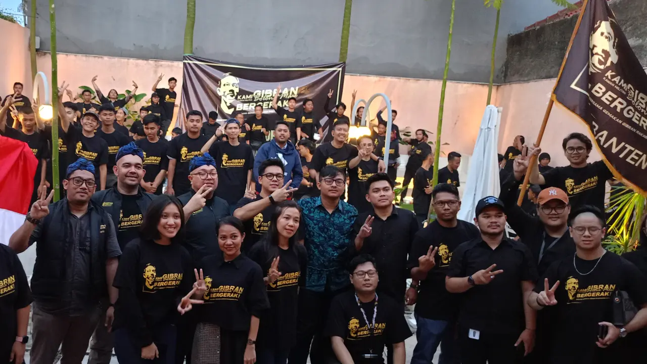 Komunitas Vape Banten dukung Prabowo-Gibran. (Minggu, 26 November 2023. (Yandhi Deslatama/Liputan6.com).