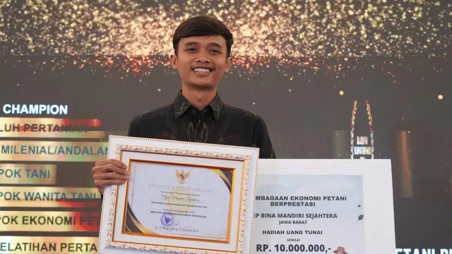 Petani milenial asal Indramayu Iqbal Aprio Wandi. (Dok Isitmewa)
