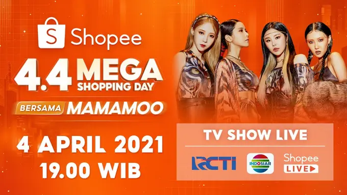 Saksikan Meriahnya Penampilan MAMAMOO di TV Show Shopee 4.4 Mega Shopping Day Yuk!