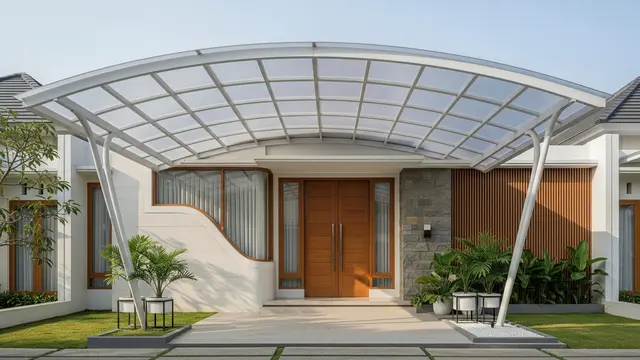 Ide Kanopi Teras Rumah Polycarbonate